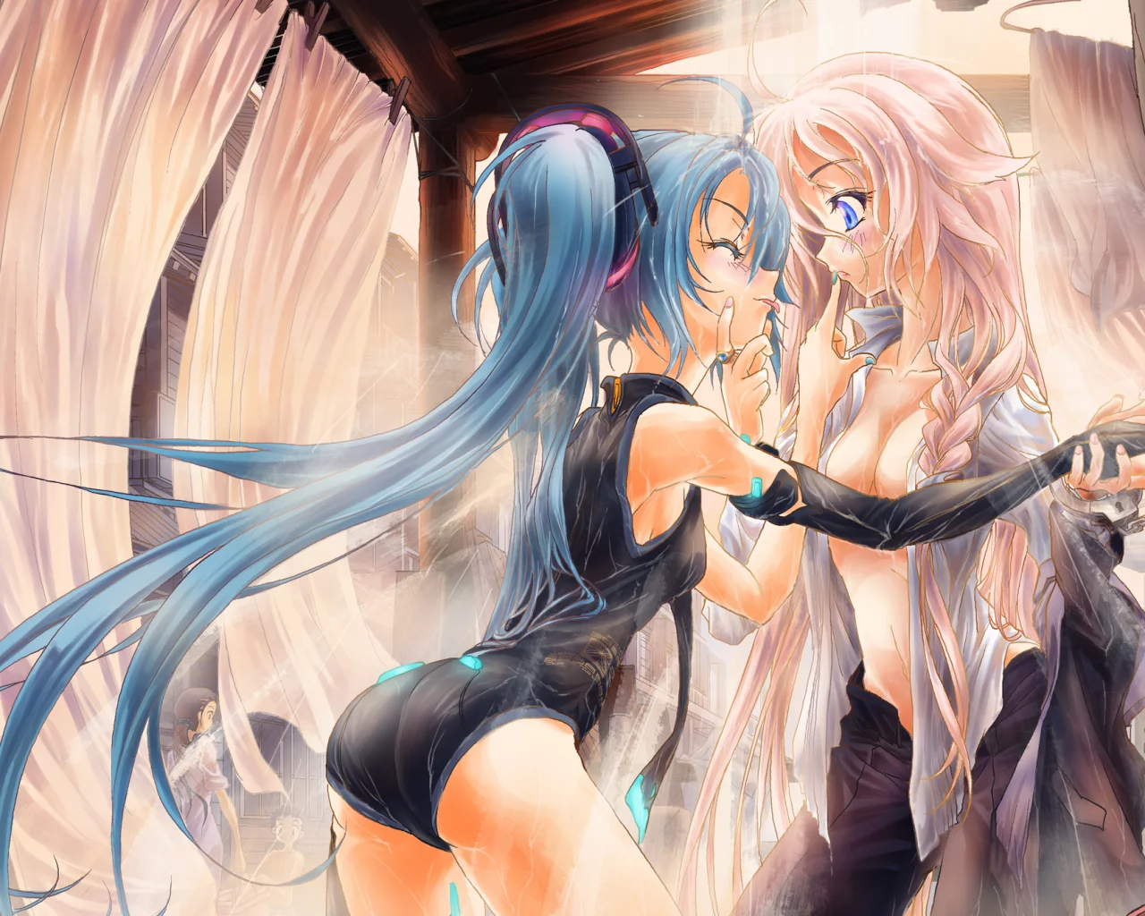 девушки, vocaloid, арт, nicovideo14185763, naka, парень, ia, hatsune miku
