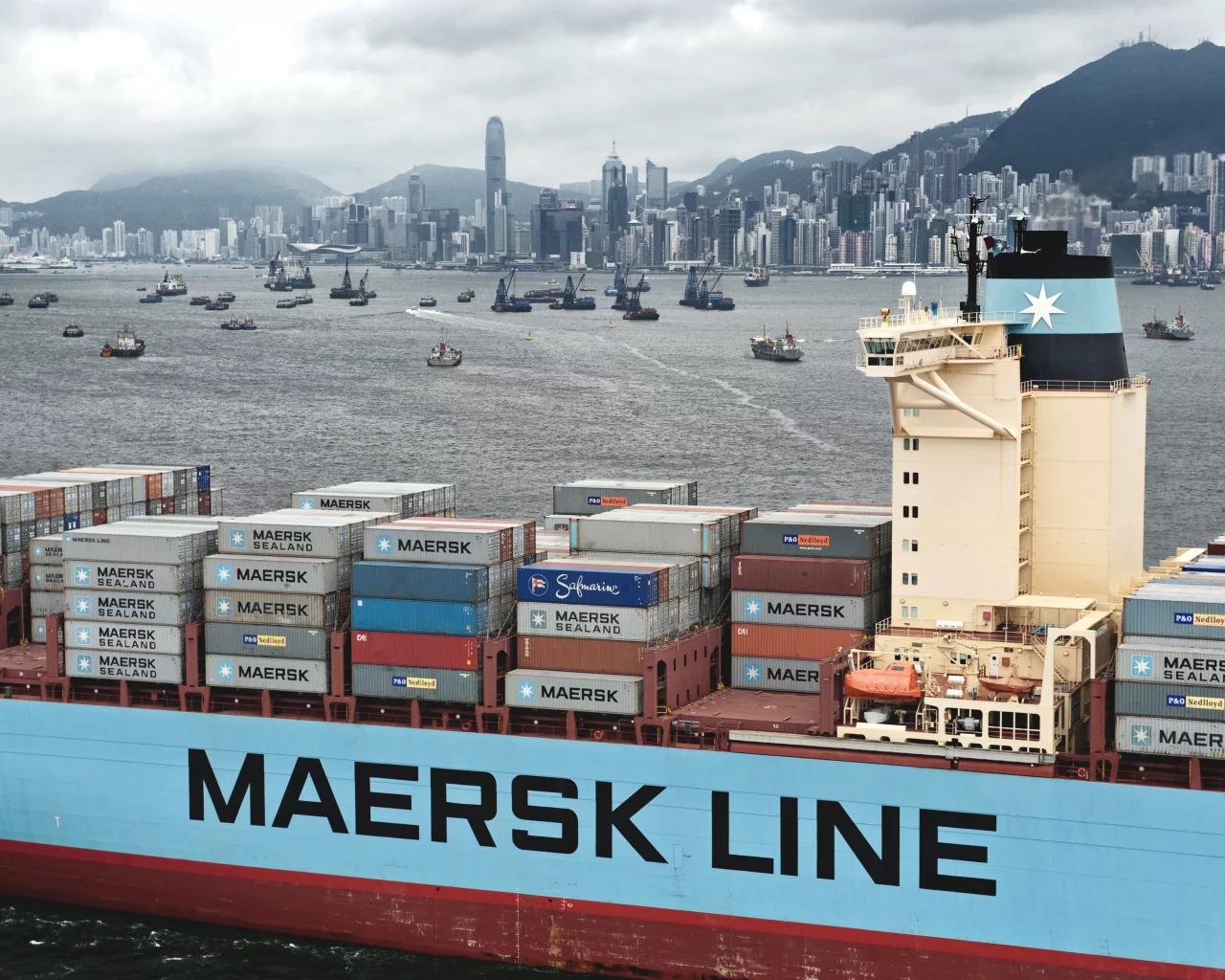 грузовое, судно, maersk line, maersk, контейнер, контейнеровоз