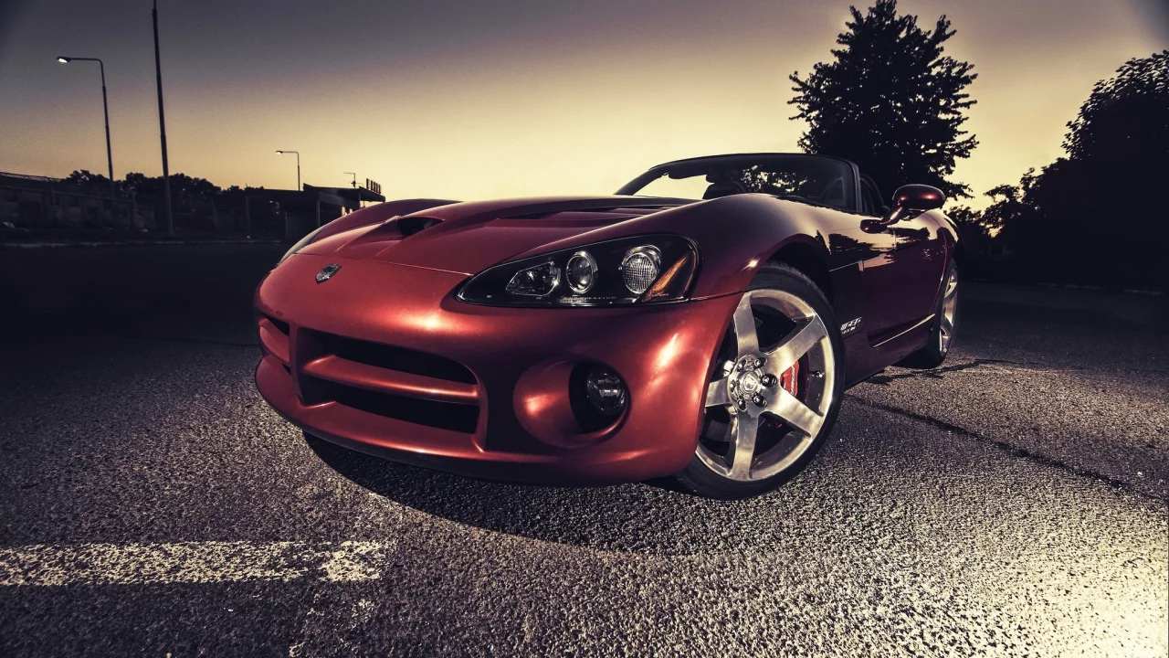 вайпер, додж, viper, dodge, красный, srt10, red, асфальт