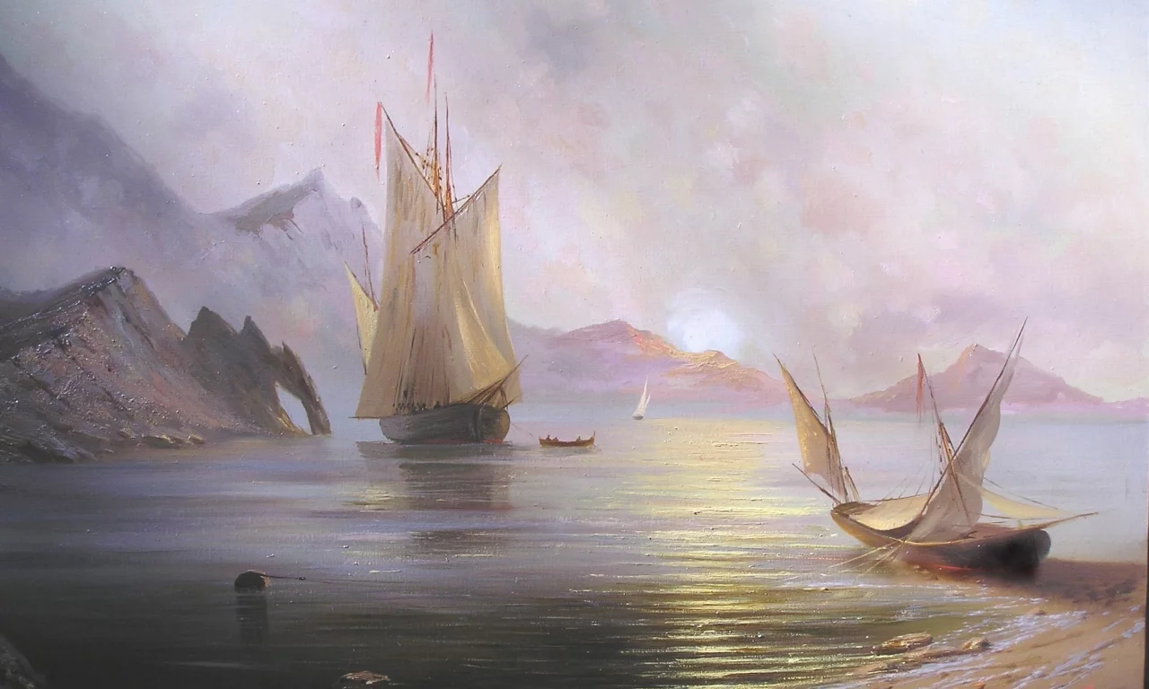 солнце, рассвет на море, милюков александр, пейзаж