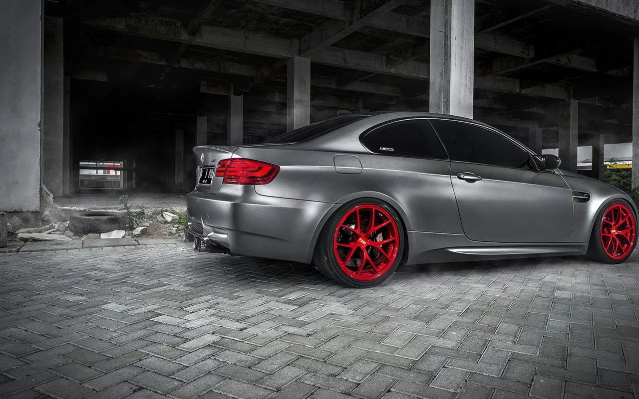 бмв, серый, диски, bmw, тюнинг, красный, m3, bbs