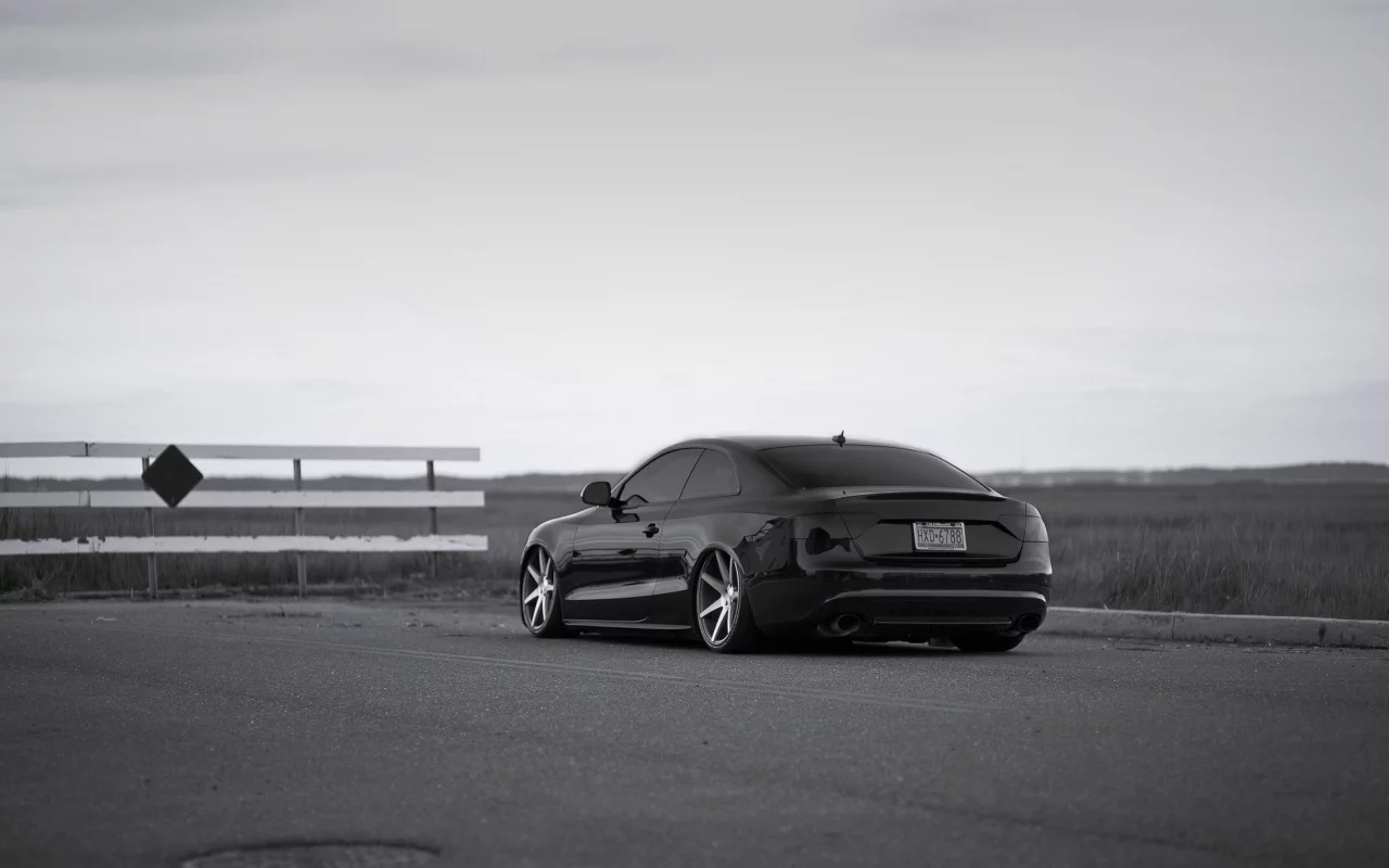 ауди, черная, vossen, заниженная, s5, audi a5, диски