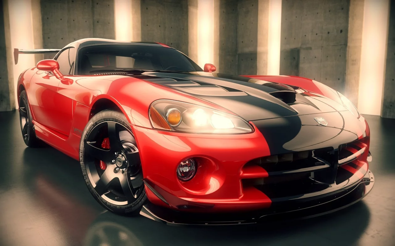 додж вайпер, supercar, dodge viper, 3d, рендер