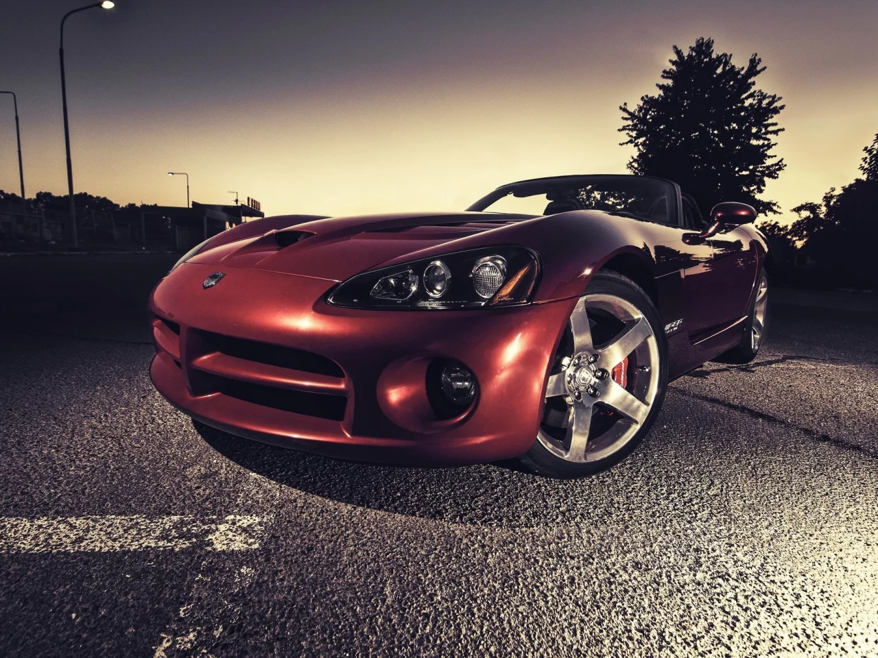 вайпер, додж, viper, dodge, красный, srt10, red, асфальт