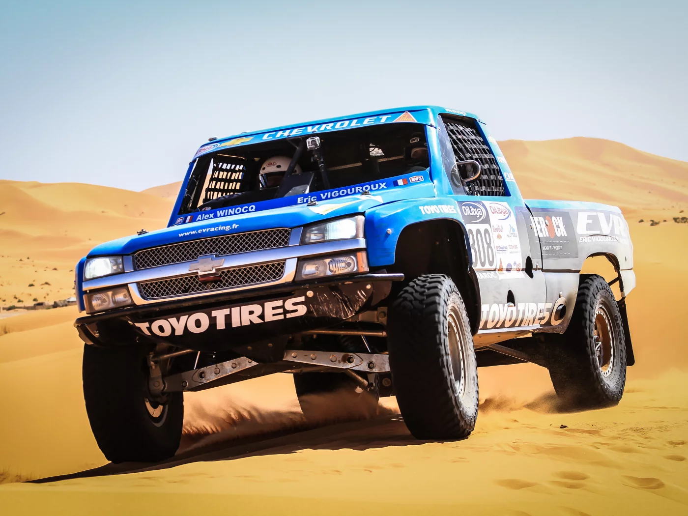 дакар, rally, blue, жара, car, передок, песок, silverado, dakar, chevrolet