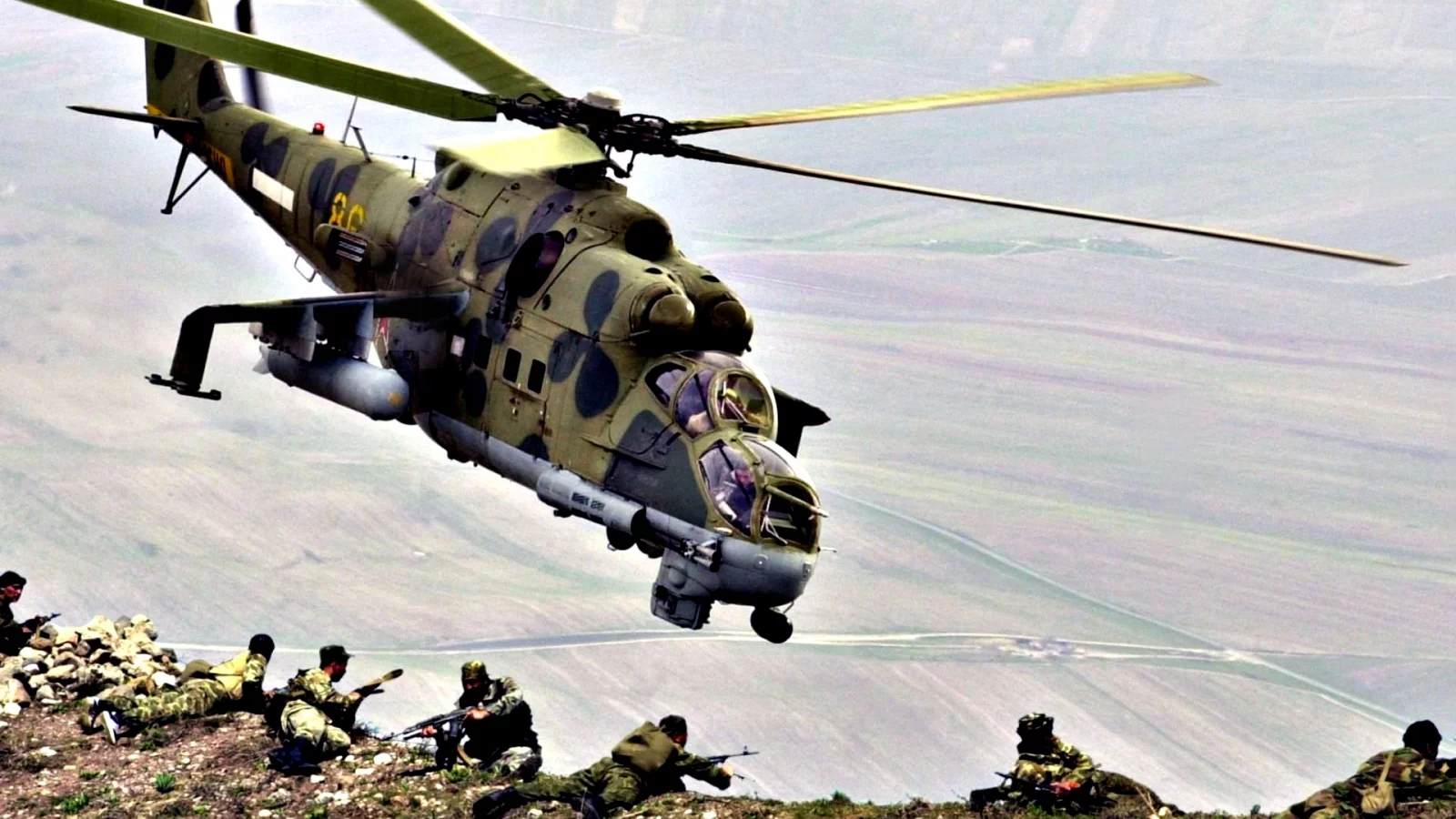 вертолёт, ми24, десант