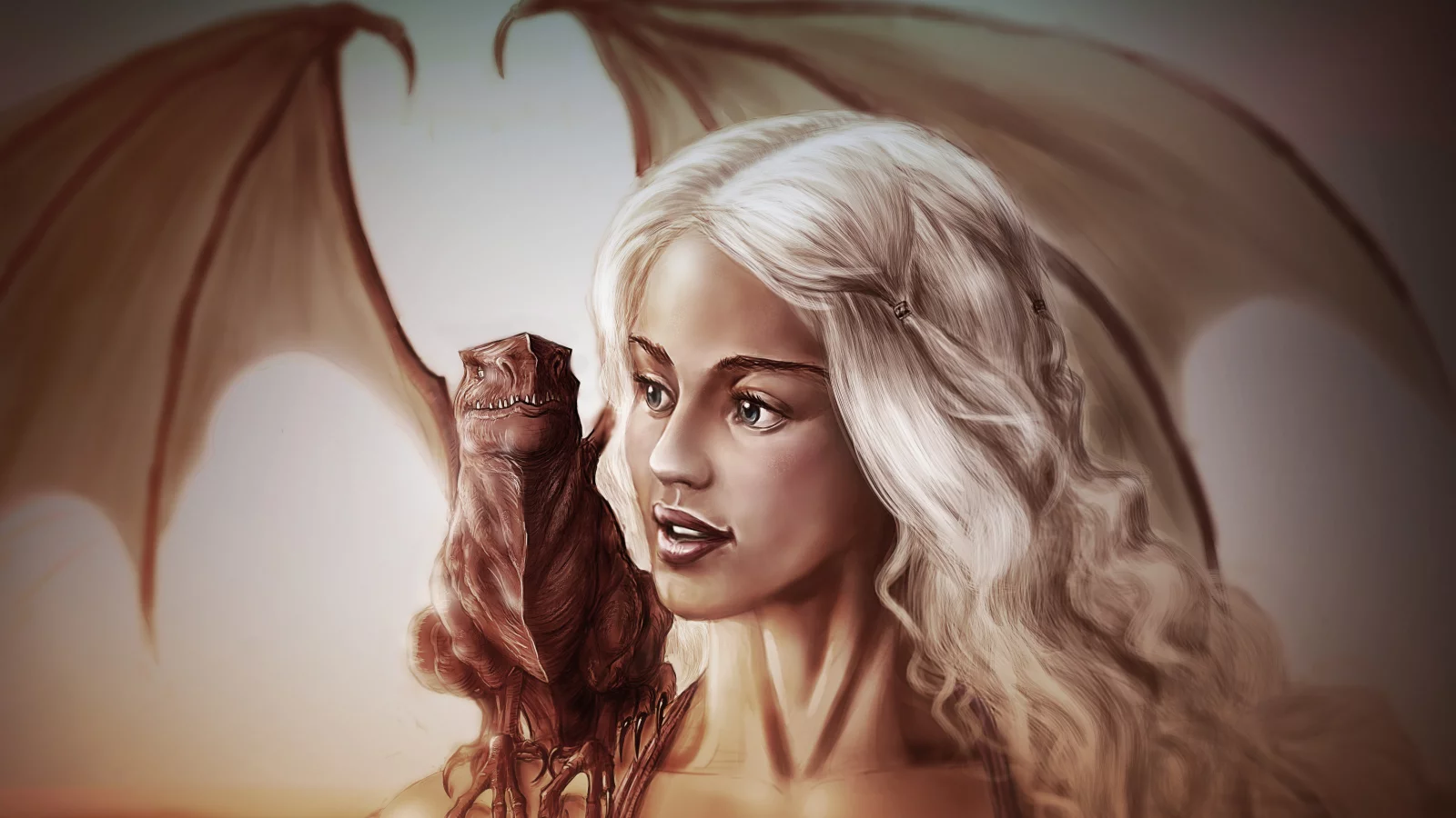 daenerys targaryen, арт, game of thrones, игра престолов, emilia clarke