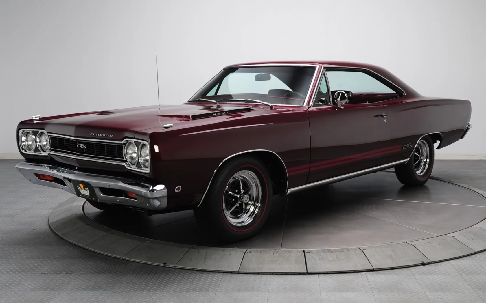 gtx, плимут, 426, plymouth, muscle car, 1968, передок, бордовый, hemi
