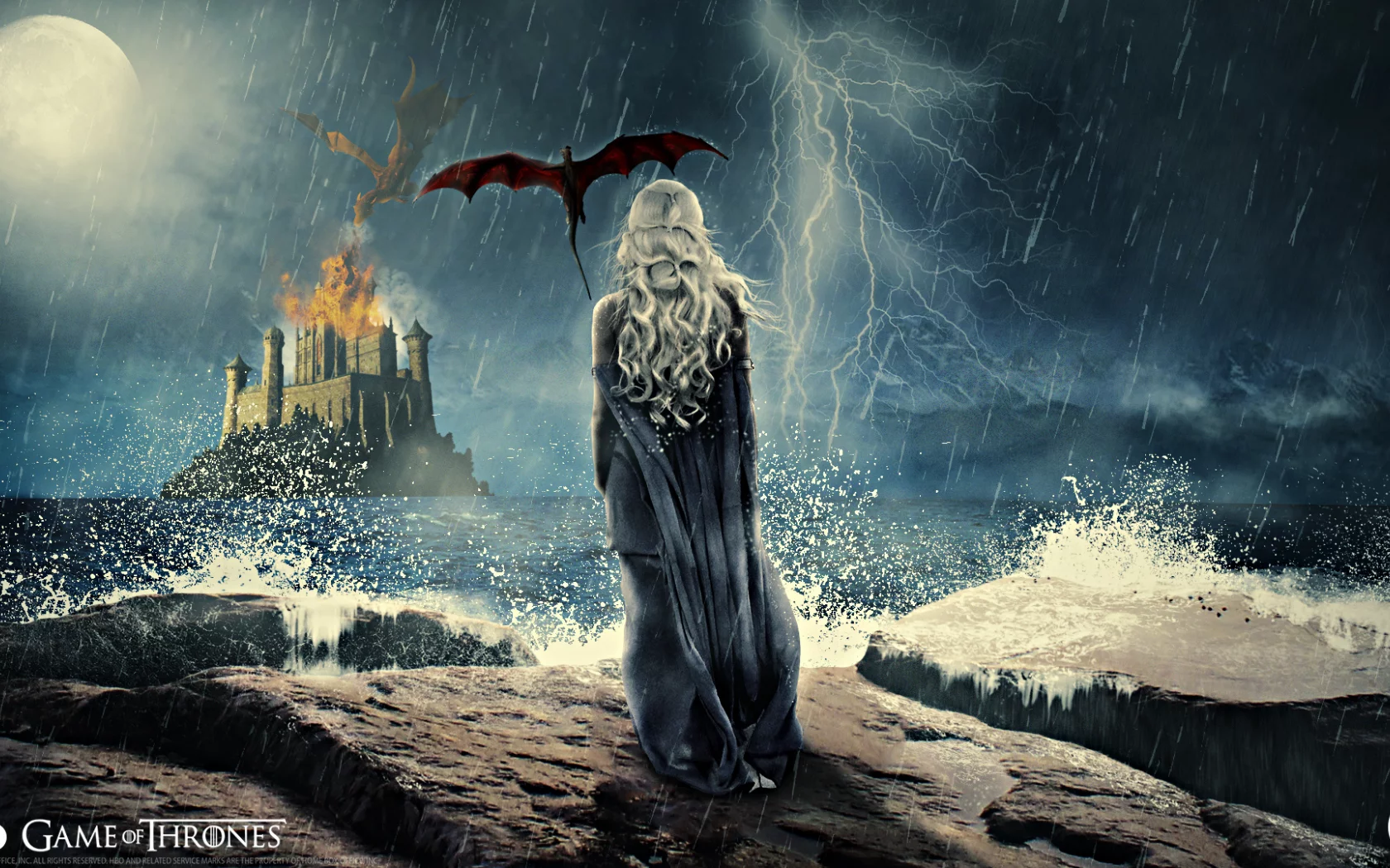 daenerys targaryen, девушка, сериал, спина, игры престолов