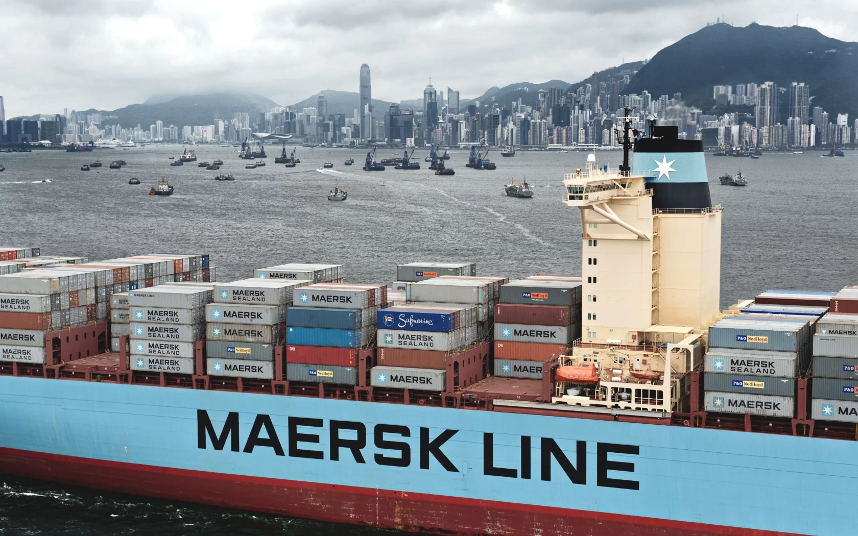 грузовое, судно, maersk line, maersk, контейнер, контейнеровоз