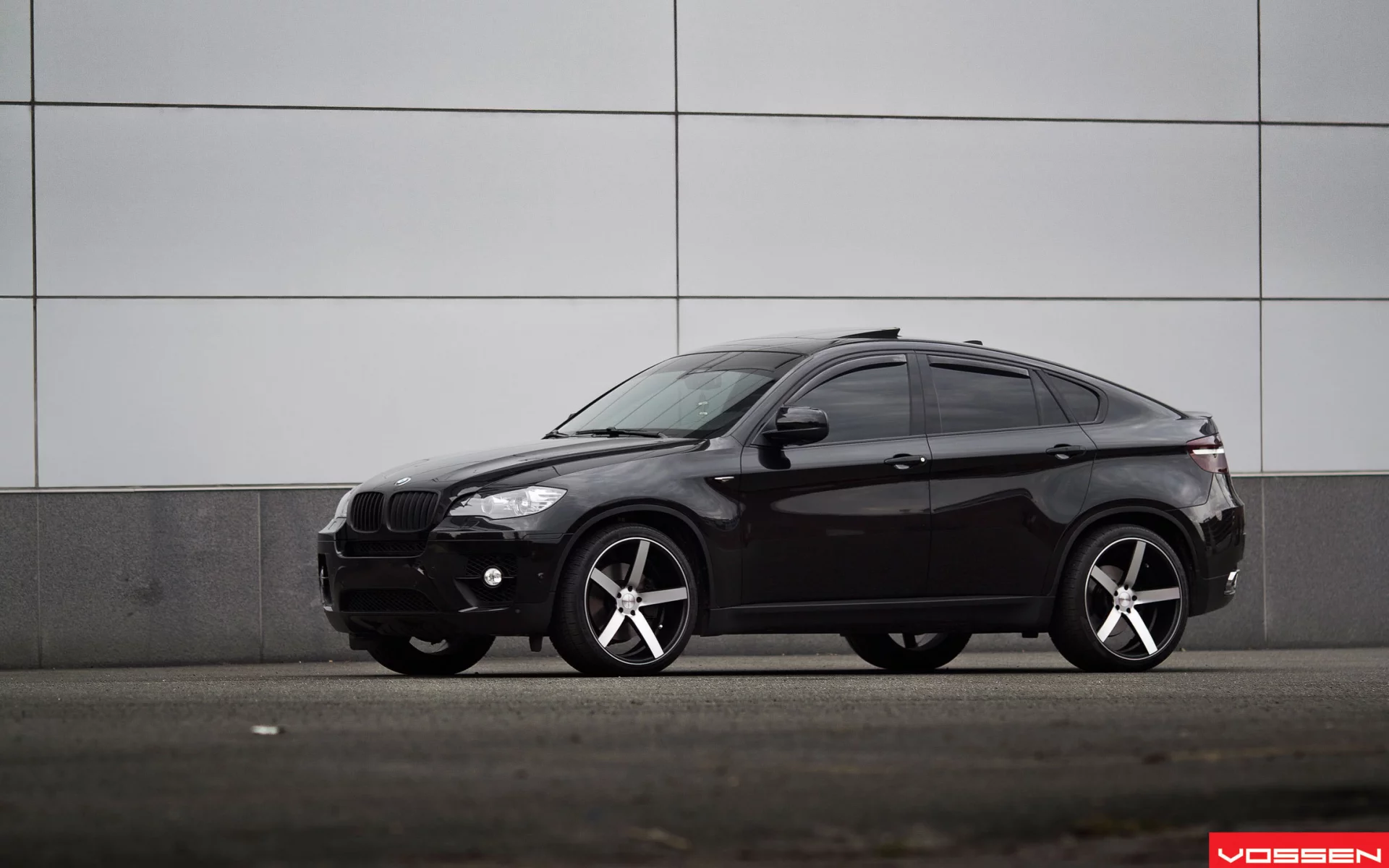 бмв икс шесть, tuning, диски, vossen, джип, черный, bmw x6