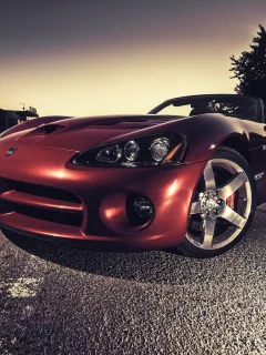 вайпер, додж, viper, dodge, красный, srt10, red, асфальт
