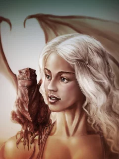 daenerys targaryen, арт, game of thrones, игра престолов, emilia clarke
