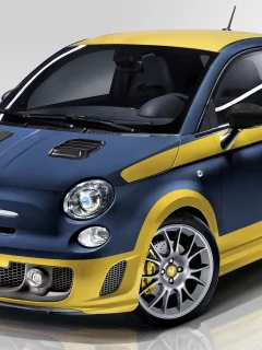 695, fuori serie, синий, фиат, abarth, передок, fiat, абарт, хетчбек