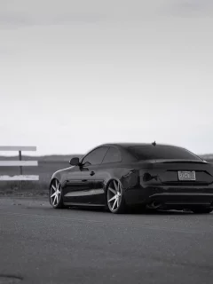 ауди, черная, vossen, заниженная, s5, audi a5, диски