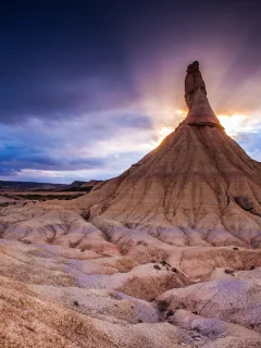 гора, the bardenas reales national park, закат, природа, northern spain