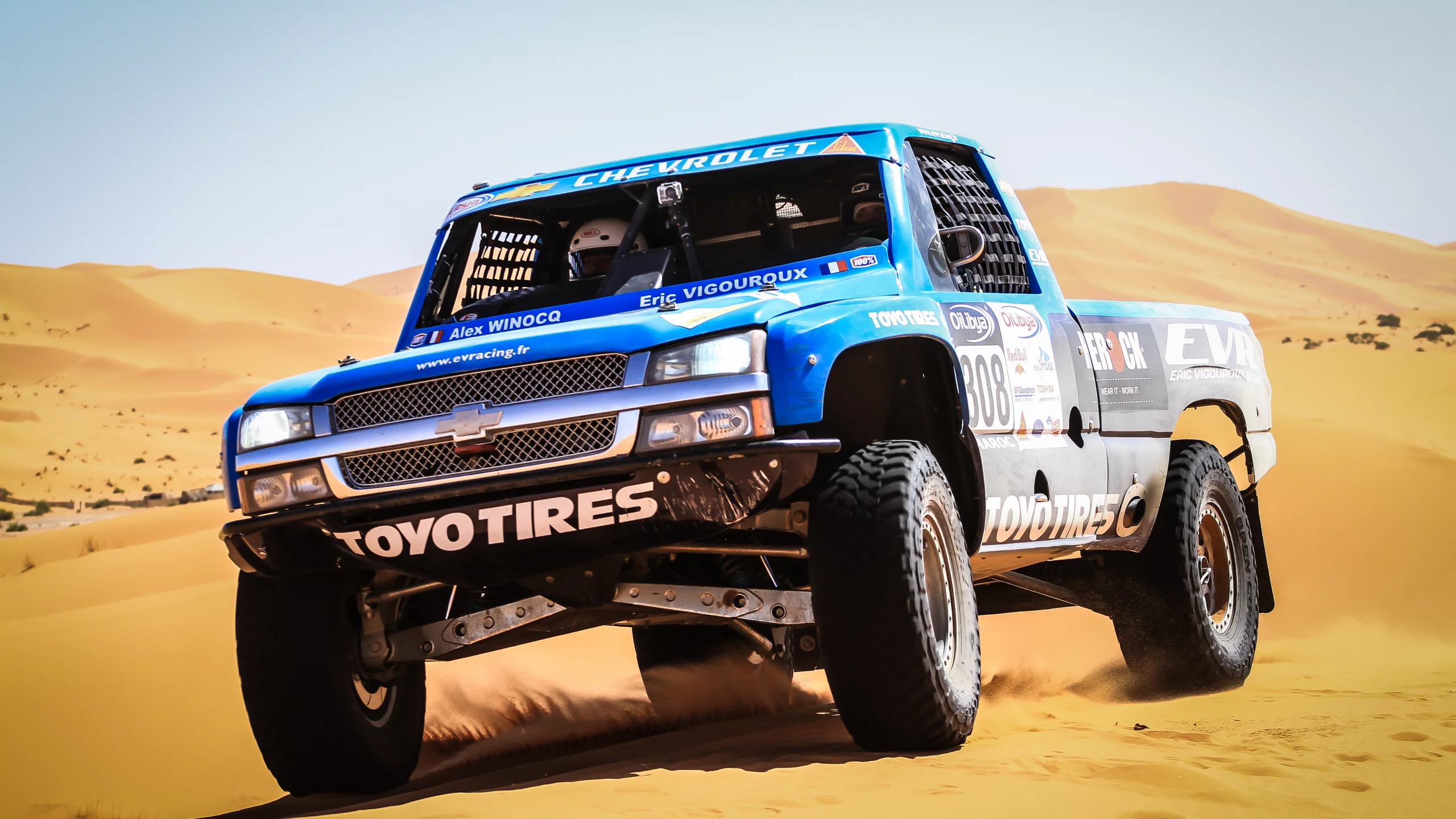 дакар, rally, blue, жара, car, передок, песок, silverado, dakar, chevrolet