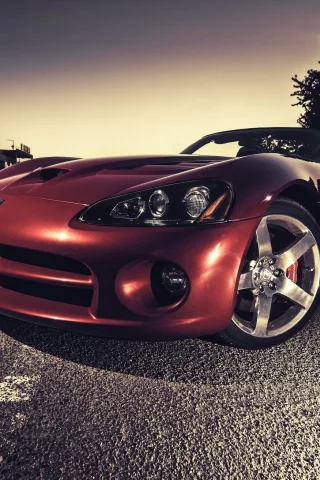 вайпер, додж, viper, dodge, красный, srt10, red, асфальт