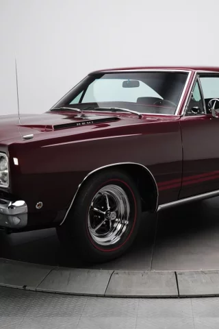 gtx, плимут, 426, plymouth, muscle car, 1968, передок, бордовый, hemi