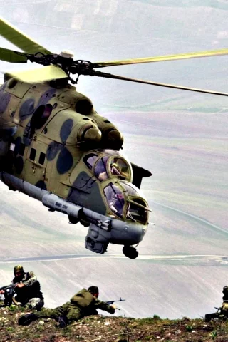 вертолёт, ми24, десант