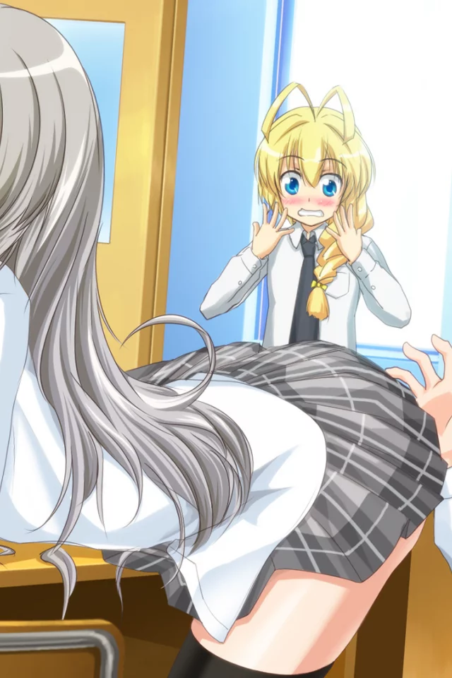 hasuta, арт, kuuko, haiyore! nyaruko-san, парты, девочки, nyaruko, школа
