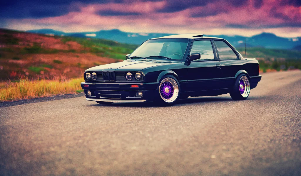 e30, front, 3 series, black, bmw, 325i, bbs