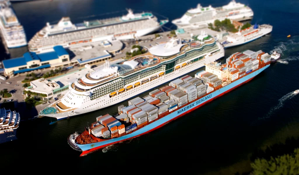 грузовое, пассажирское, maersk line, jewel of the seas, порт, судно
