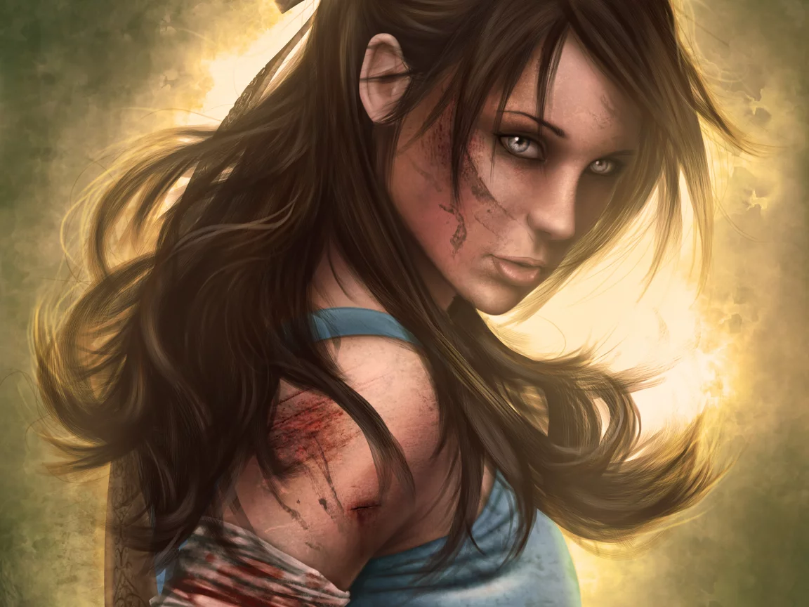 lara croft, волосы, грязь, лицо, 2013, tomb raider, лара крофт