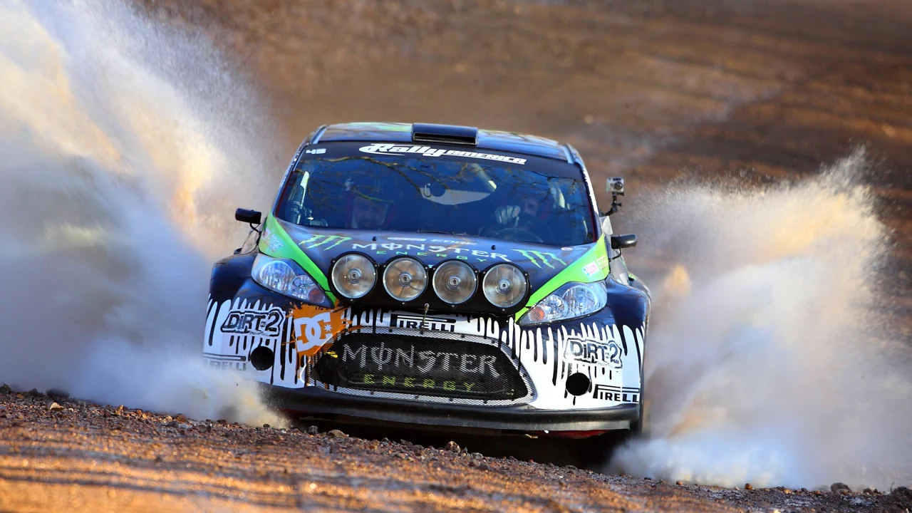 wrc, rally, форд, ford, fiesta, ken block, брызги, ралли, передок, фары