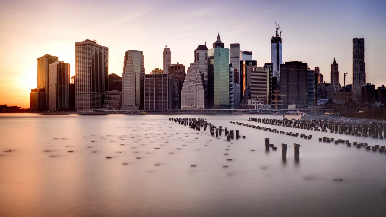 new york, brooklyn bridge, город, ny, us, dumbo, нью-йорк, небоскребы