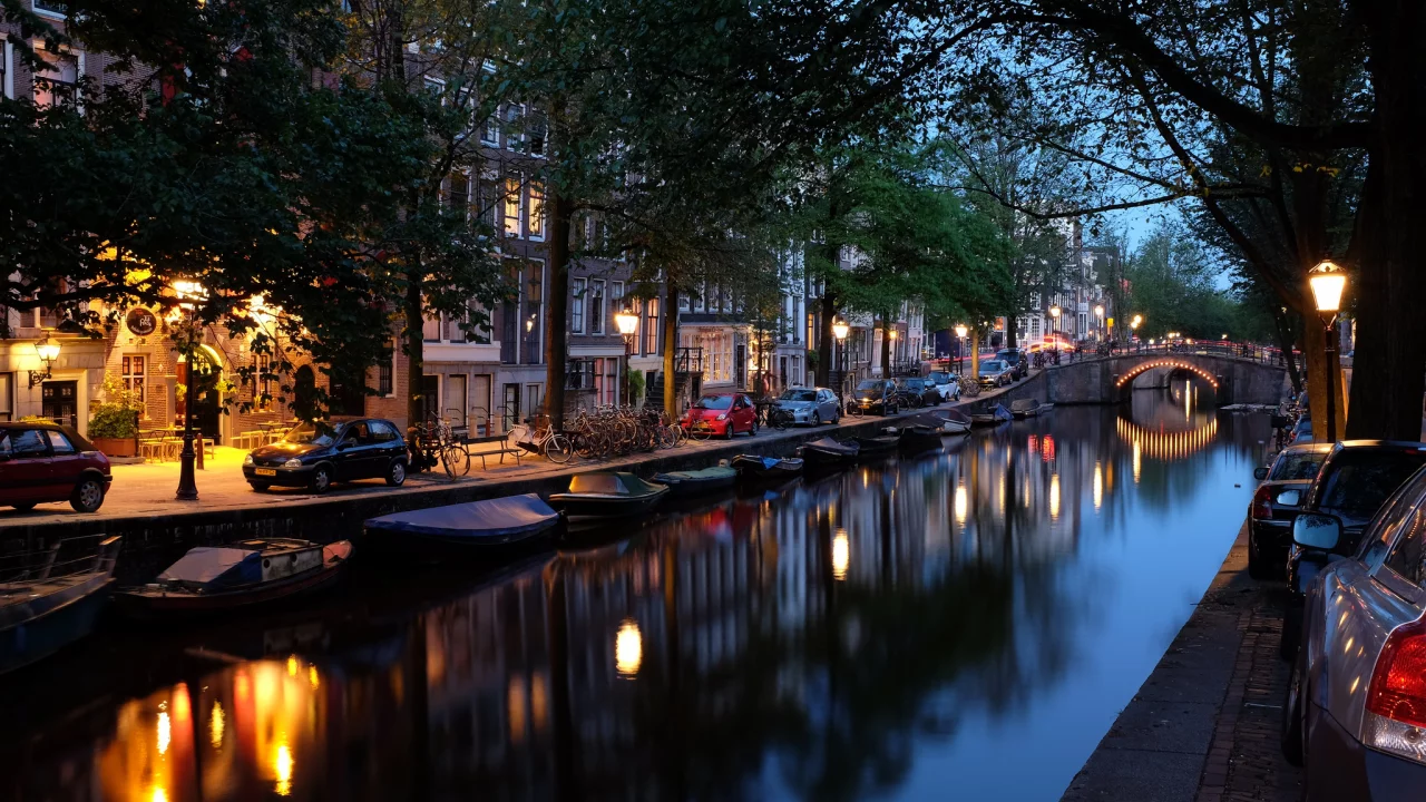 nederland, вечер, мост, amsterdam, амстердам, город, нидерланды