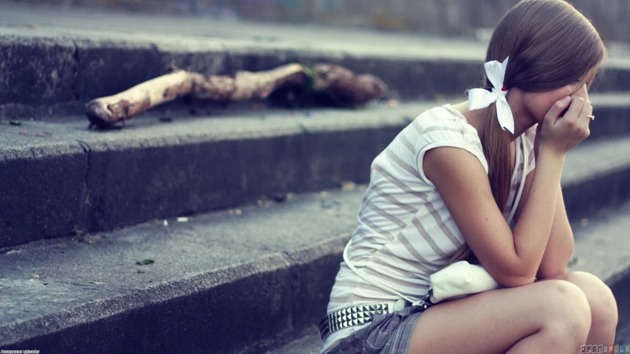 teen, cry, alone, white