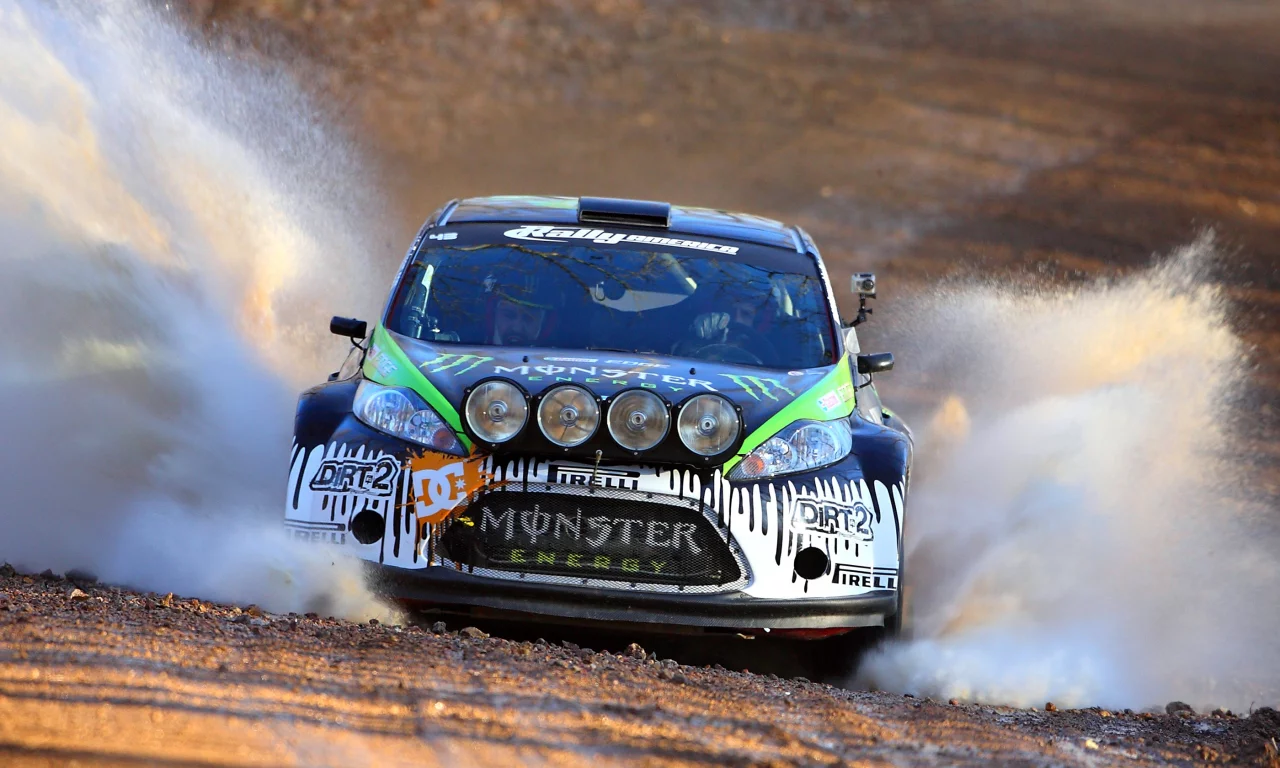 wrc, rally, форд, ford, fiesta, ken block, брызги, ралли, передок, фары