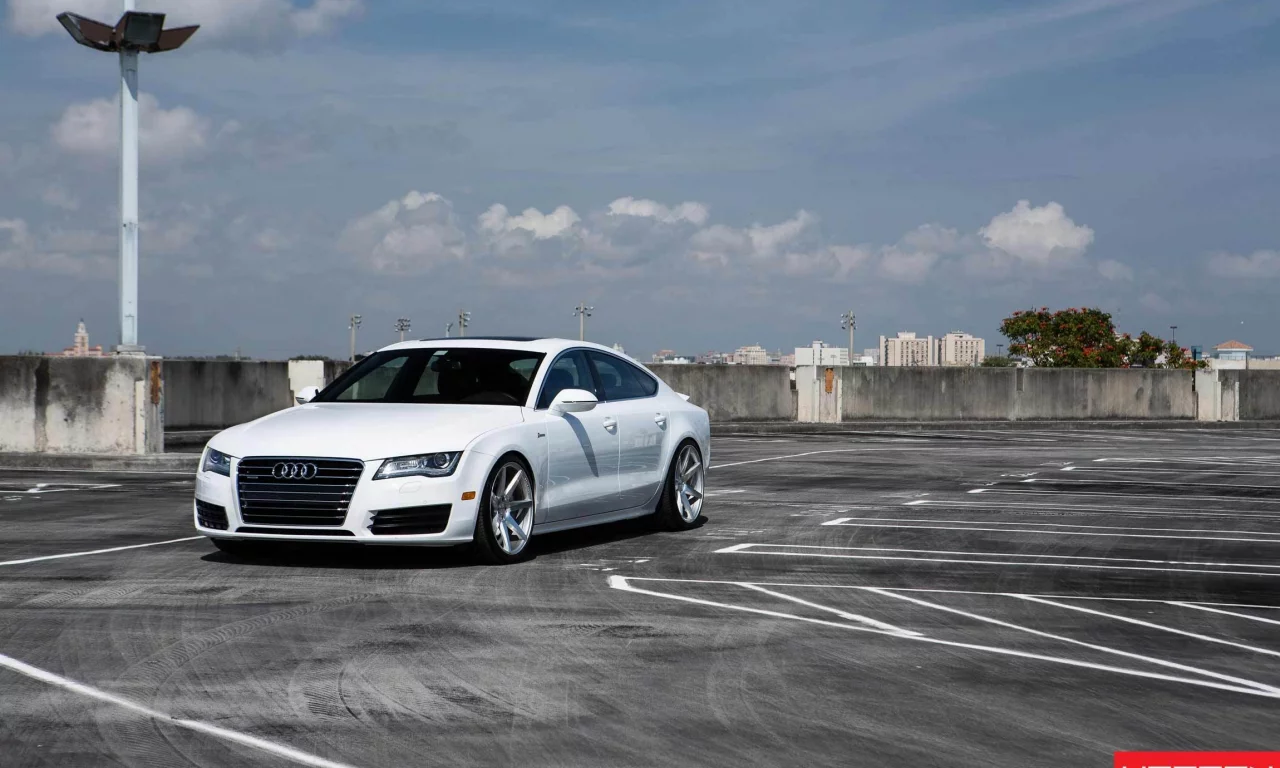 white, белая, audi, a7, тюнинг, ауди, а7, машина, vossen, tuning