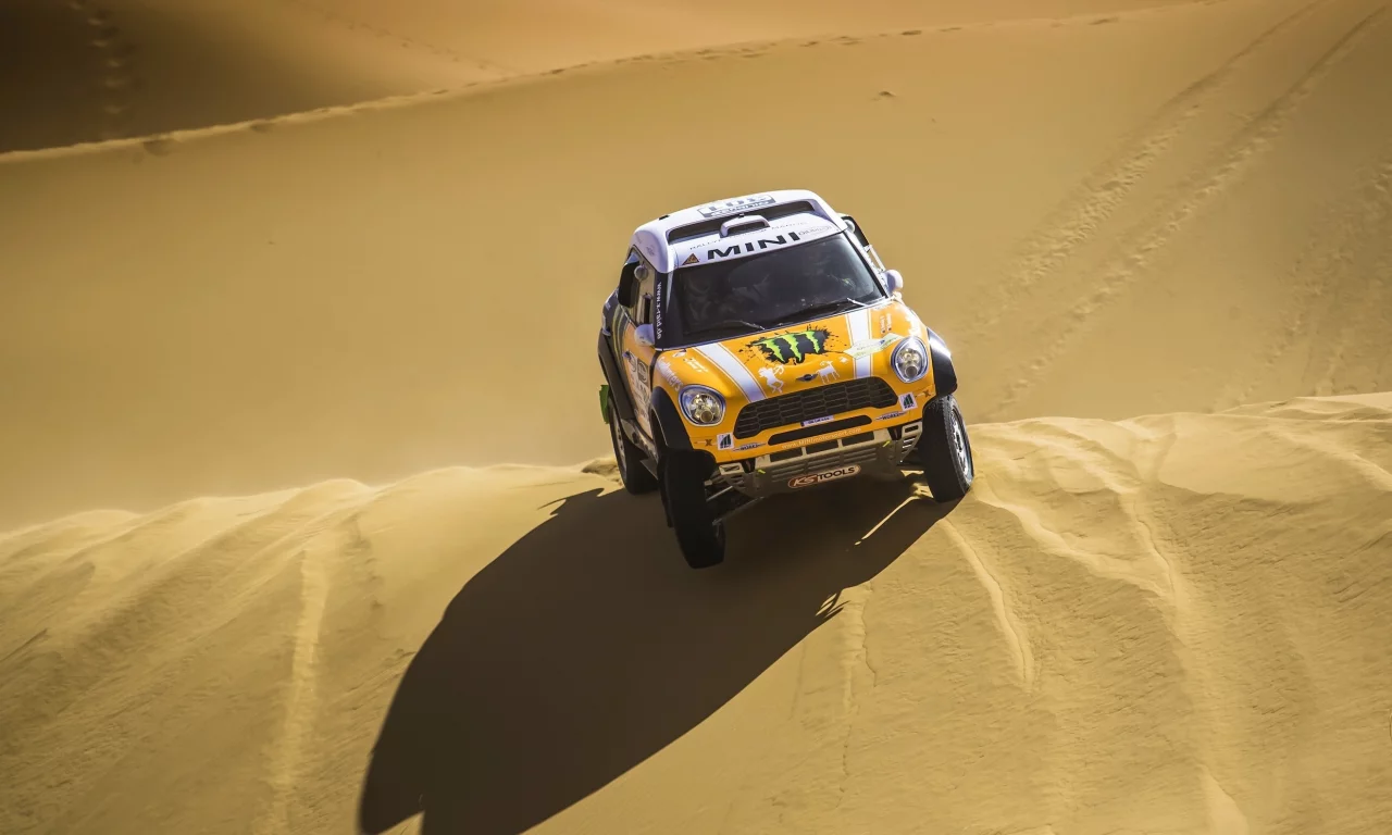 x-raid, песок, мини купер, rally, дюна, mini, желтый, dakar, mini cooper