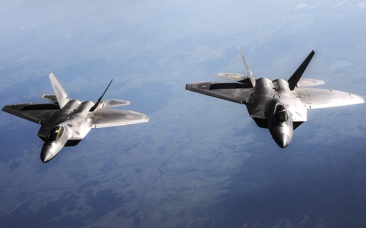f-22 raptor, небо, f-22 _раптор_, самолёты, многоцелевые