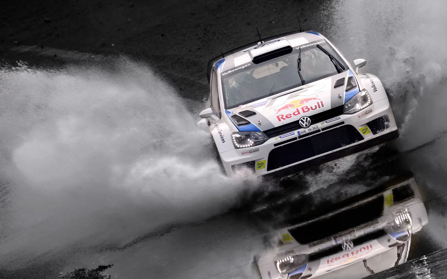 машина, авто, red bull, ралли, rally, polo, volkswagen, белый, спорт, wrc