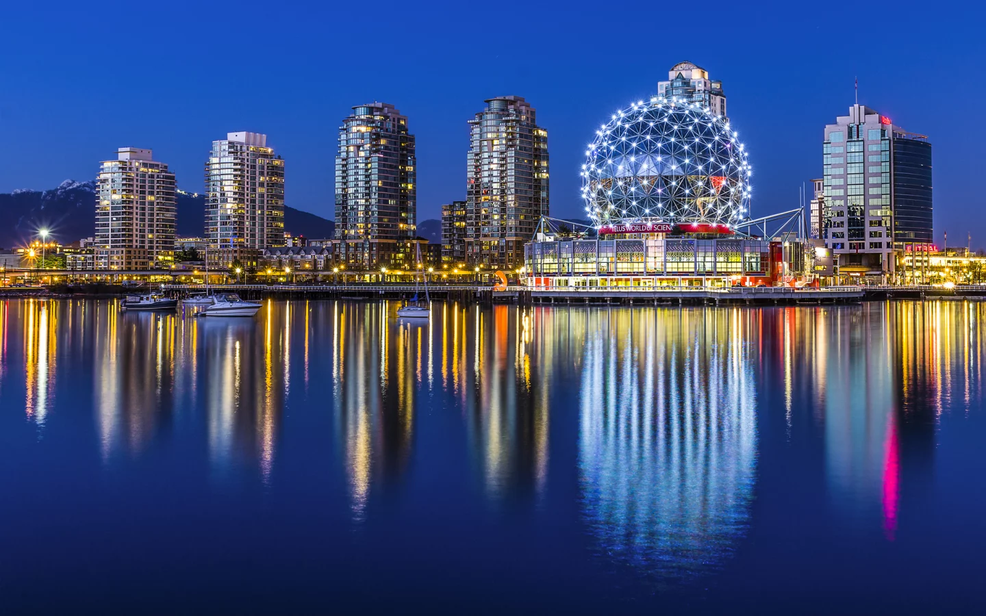 yaletown, ванкувер, vancouver, огни, canada, ночь, канада, город