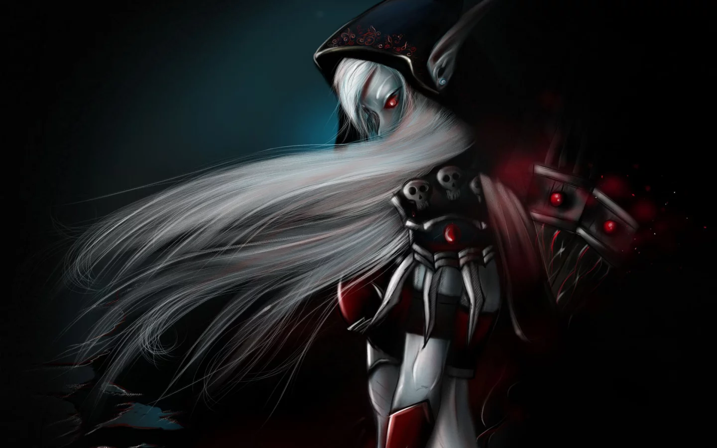 world of warcraft, арт, sylvanas, белые волосы, windrunner, эльфийка