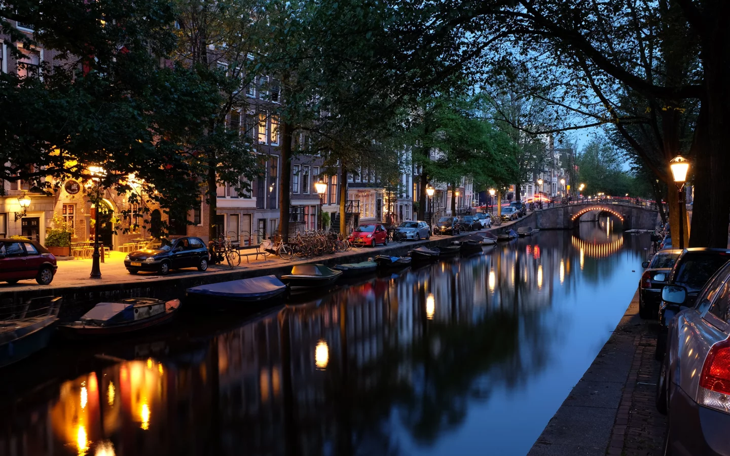 nederland, вечер, мост, amsterdam, амстердам, город, нидерланды