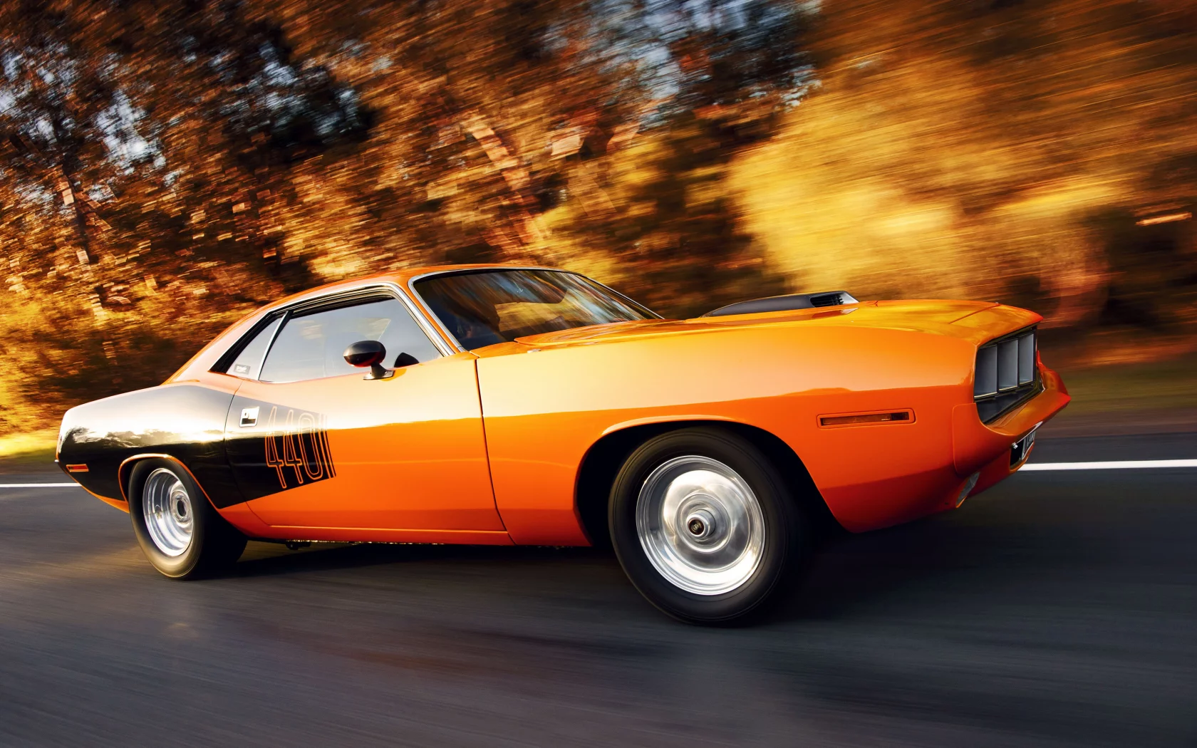 muscle car, в движении, плимут, plymouth cuda