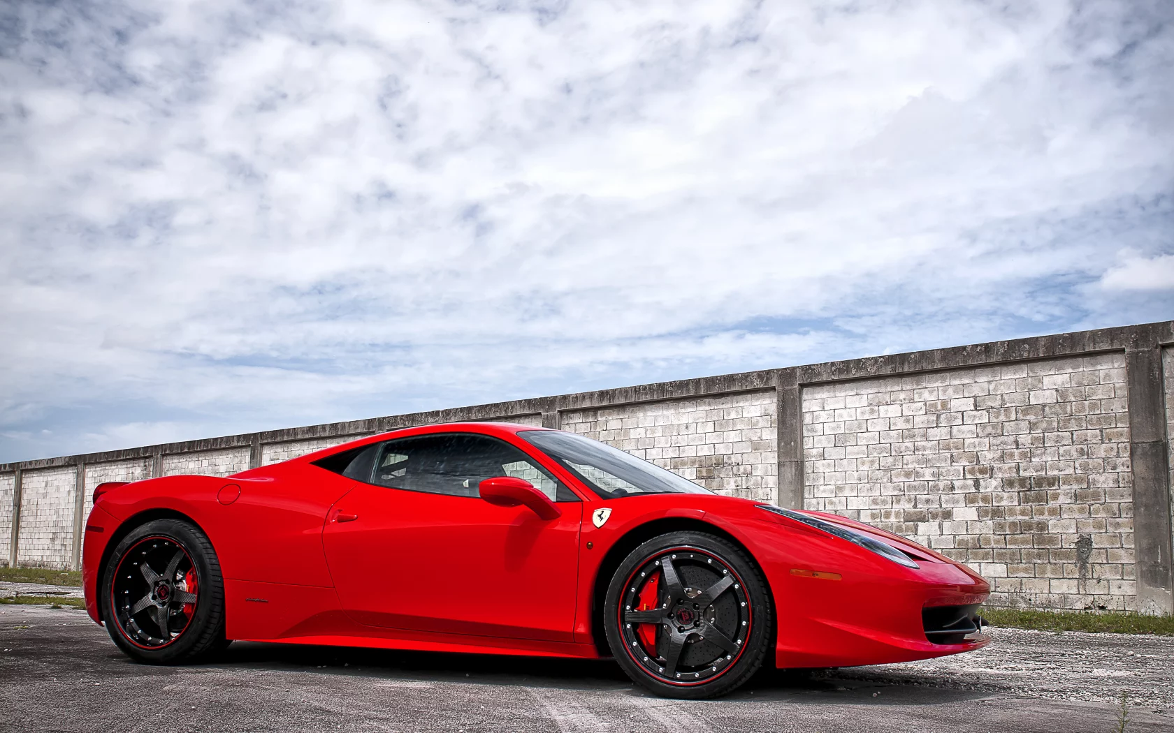 red, небо, италия, ferrari, феррари, wheels, 458 italia, красный