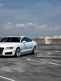 white, белая, audi, a7, тюнинг, ауди, а7, машина, vossen, tuning