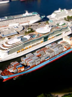 грузовое, пассажирское, maersk line, jewel of the seas, порт, судно