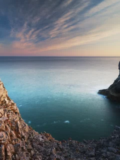 океан, south wales, скалы, pembroke