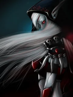 world of warcraft, арт, sylvanas, белые волосы, windrunner, эльфийка