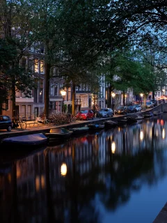 nederland, вечер, мост, amsterdam, амстердам, город, нидерланды