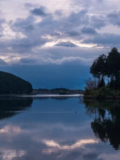 гора, япония, вечер, префектура сидзуока, вулкан, хонсю