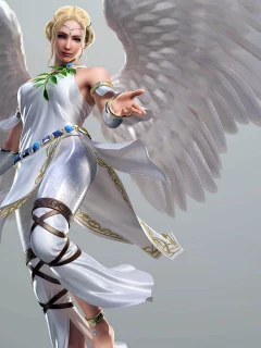 ангел, tekken tag tournament, девушка, крылья, блондинка