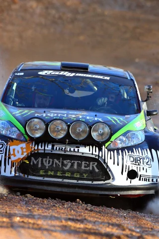 wrc, rally, форд, ford, fiesta, ken block, брызги, ралли, передок, фары